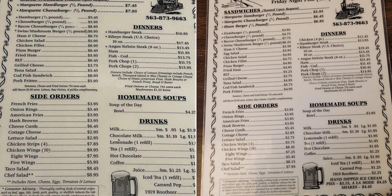 Marquette Bar & Cafe Menu