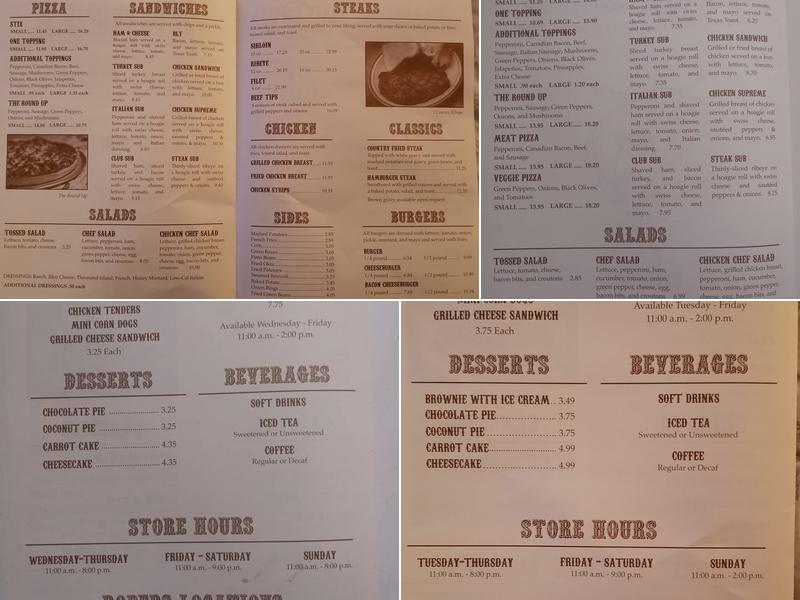 Roper's Restaurant Menu