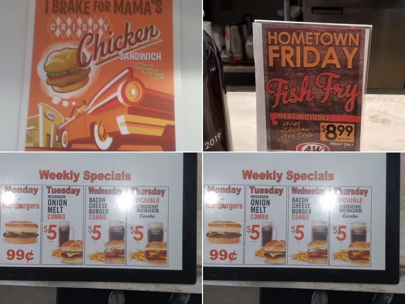 Platteville A&W Menu