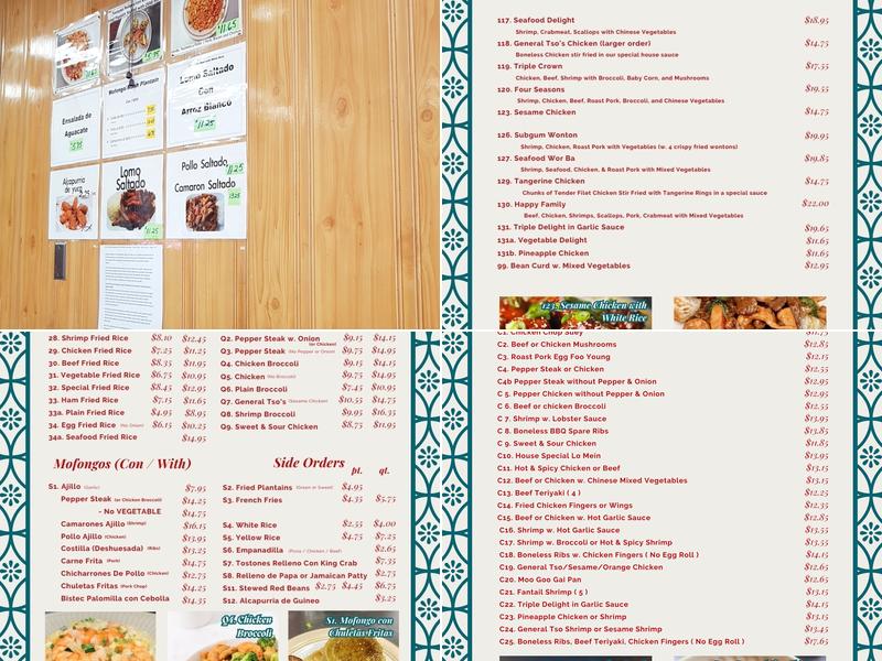 Chinatown Express Kitchen Menu