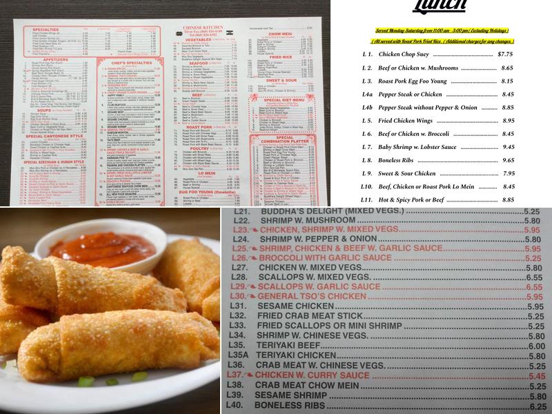 Chinese Kitchen Menu