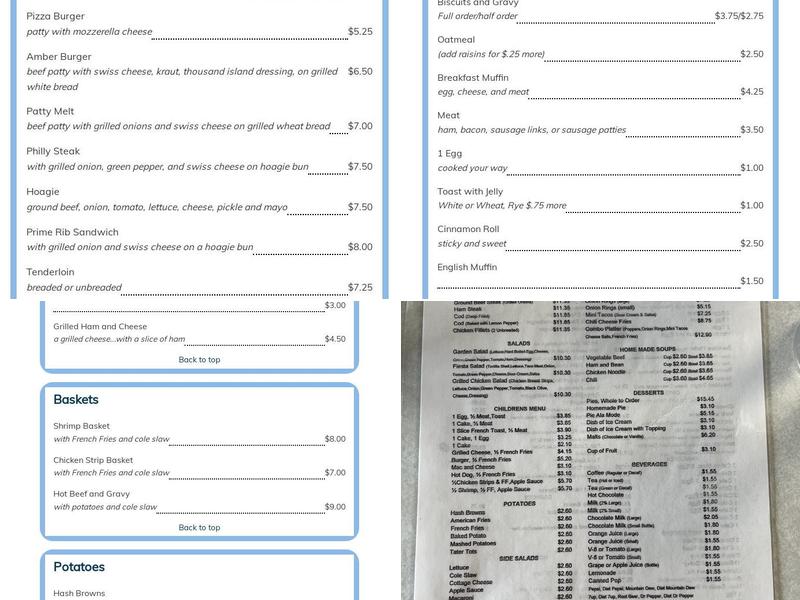 Andrew Cafe Menu