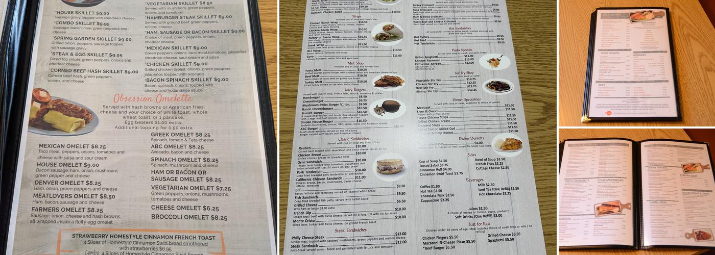 Spring Garden Restaurant Menu