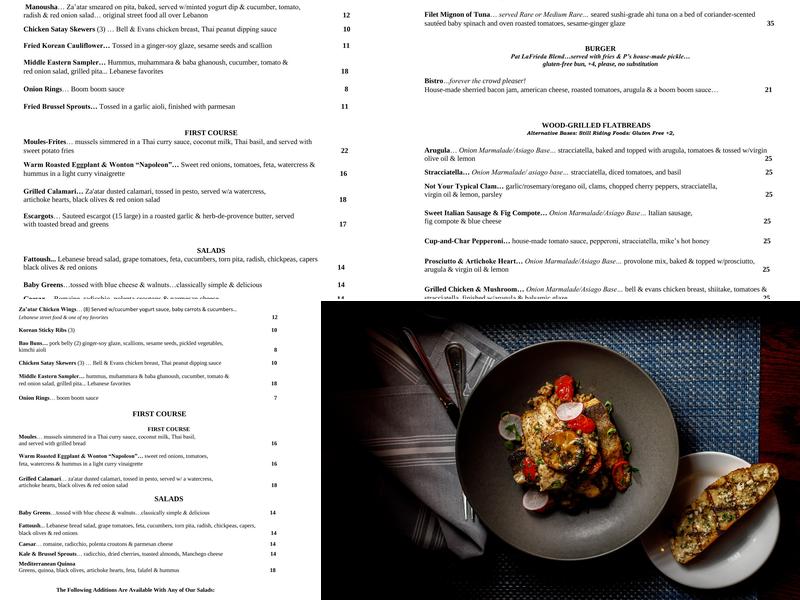 Arugula Bistro Menu