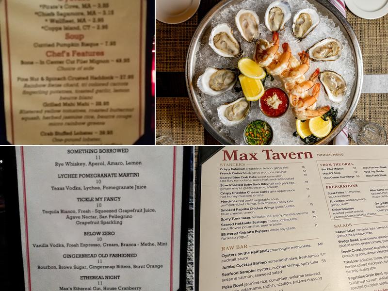 Max's Tavern Menu