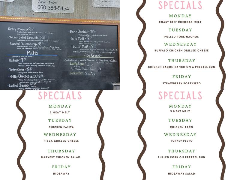 Bradshaw's Bistro & Coffee Menu