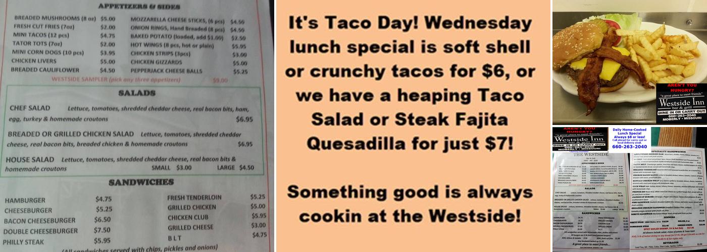 Westside Inn Menu