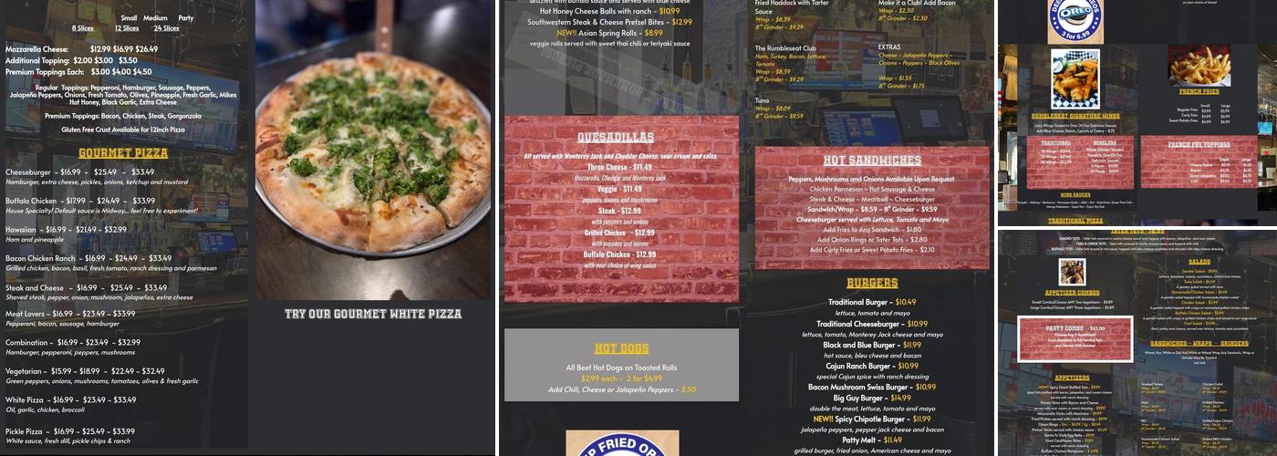 Rumbleseat Bar & Grille Menu