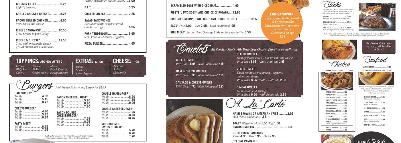 Johnson's Restaurant & Reception Hall Menu