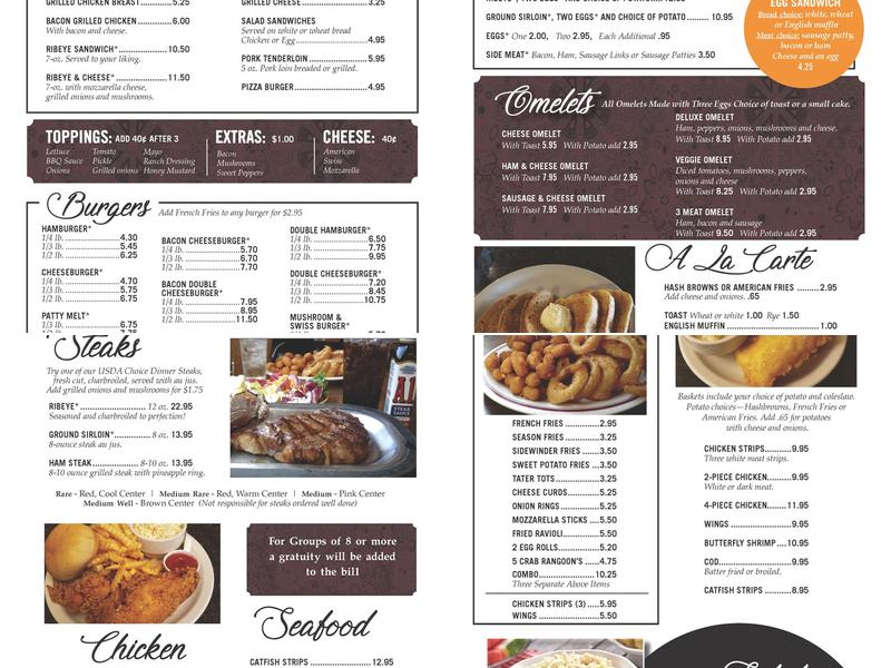 Johnson's Restaurant & Reception Hall Menu