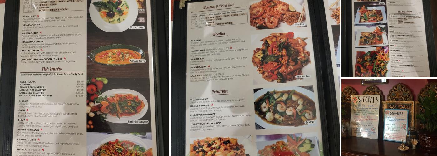King & I Thai Restaurant Menu