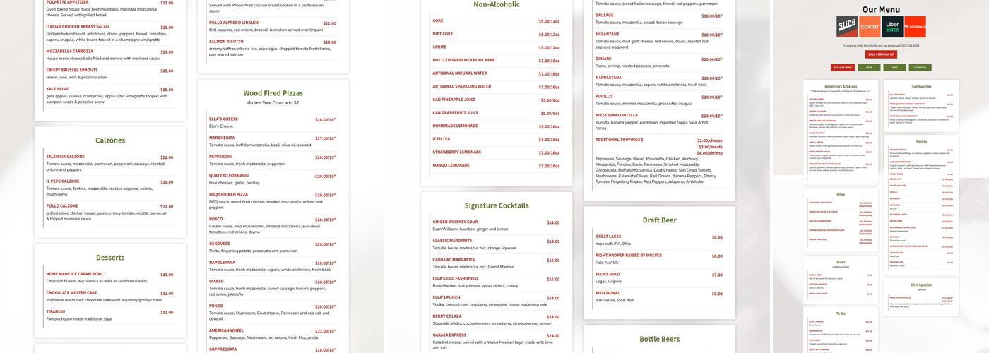 Ella's Wood Fired Kitchen Menu