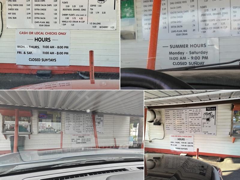 Mugs-Up Drive In Menu
