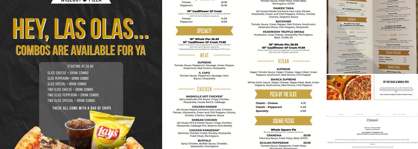 Wiseguy Pizza Menu