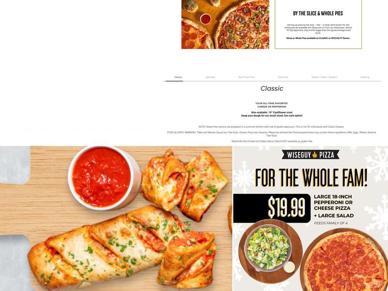 Wiseguy Pizza Menu