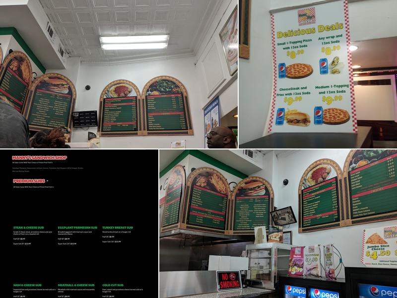 Manny & Olga's Pizza Menu