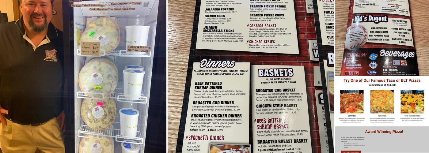Chad's Pizza & Restaurant Menu