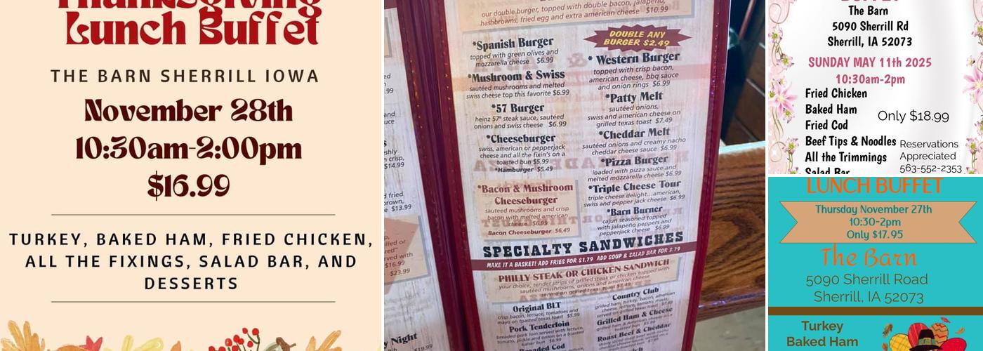 The Barn Menu