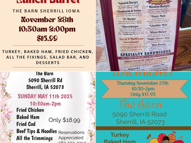 The Barn Menu