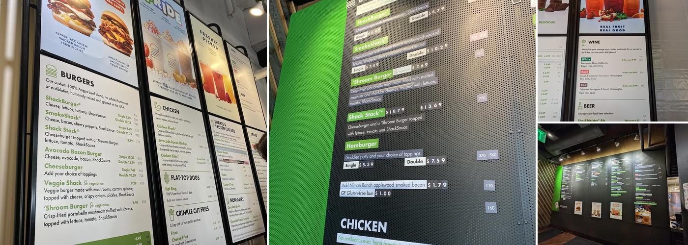 Shake Shack F Street Menu