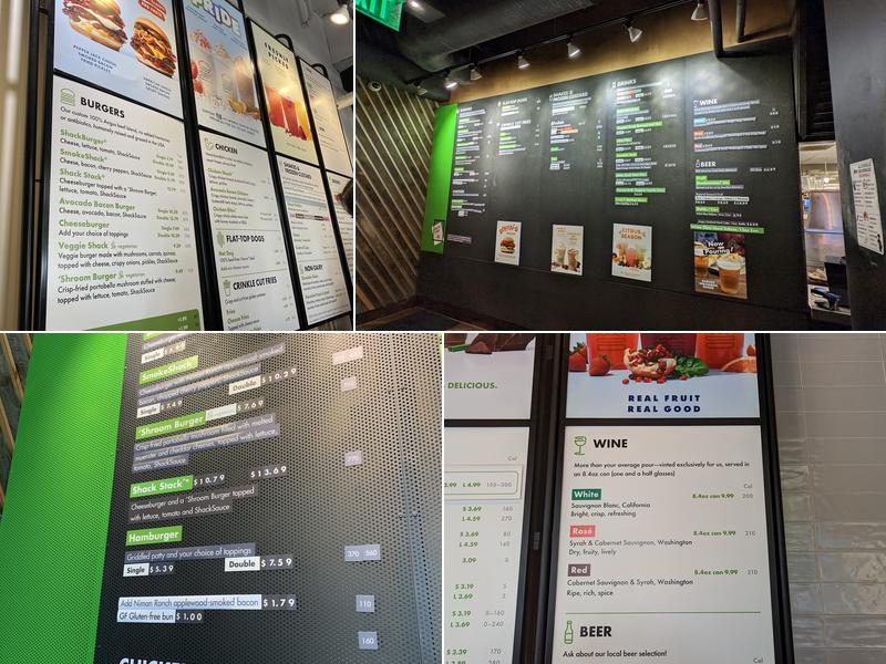 Shake Shack F Street Menu