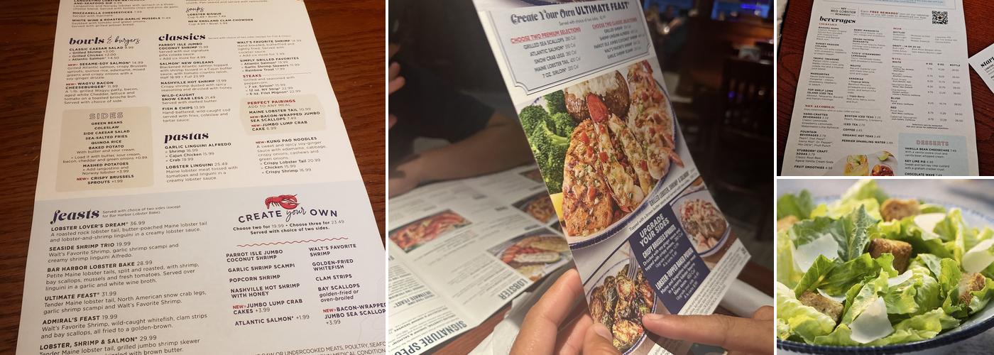 Red Lobster Menu