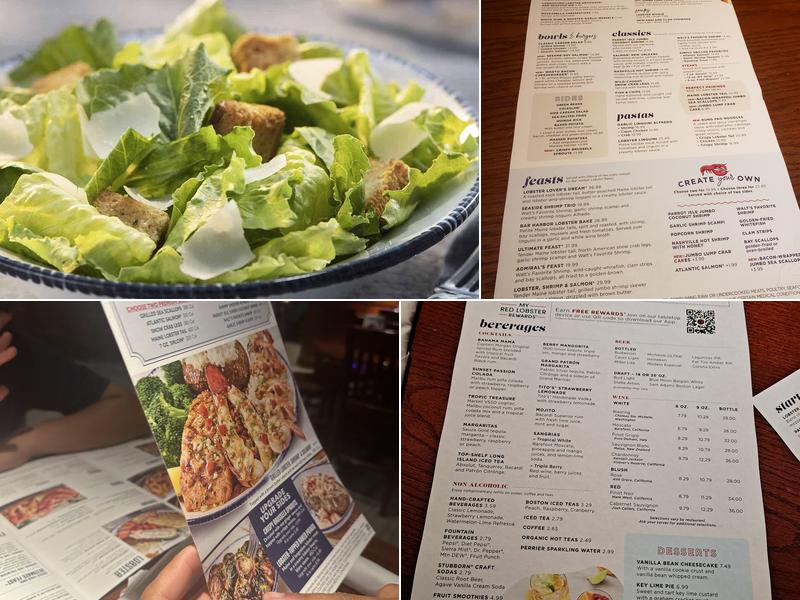 Red Lobster Menu