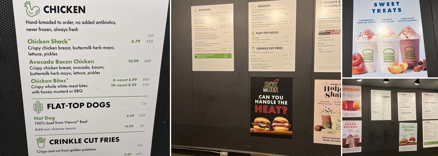 Shake Shack Union Station Menu