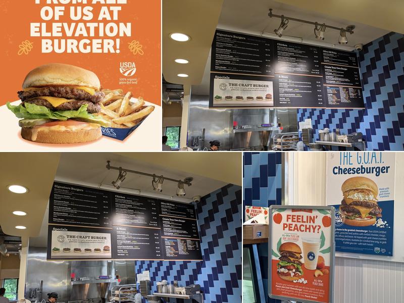 Elevation Burger Menu