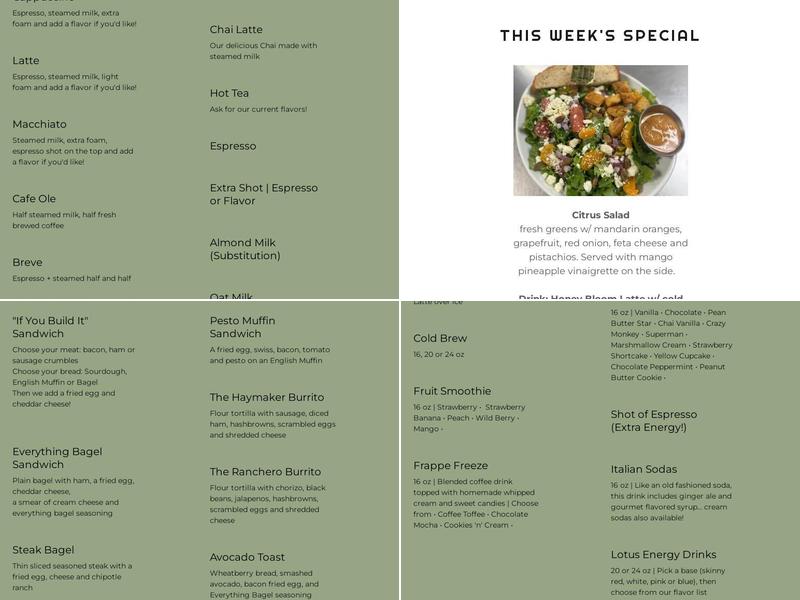 Brew & Brew Menu