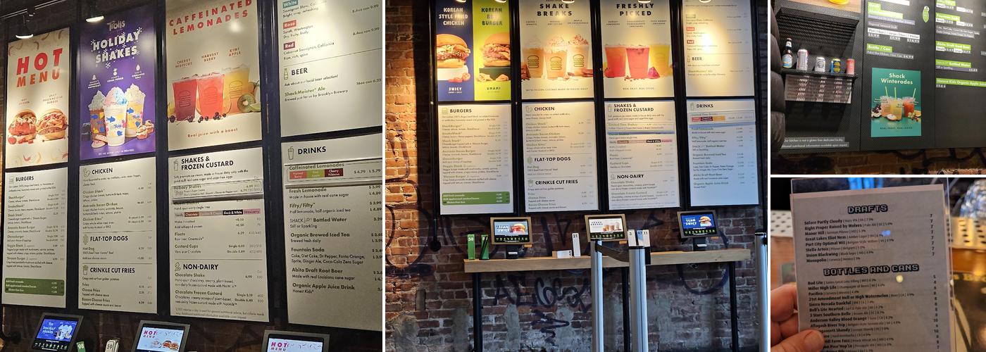 Shake Shack 14th Street Logan Circle Menu