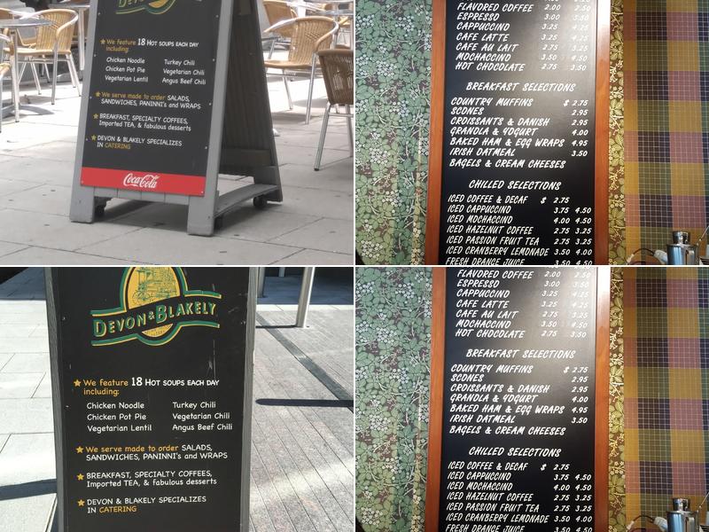 Devon & Blakely Menu