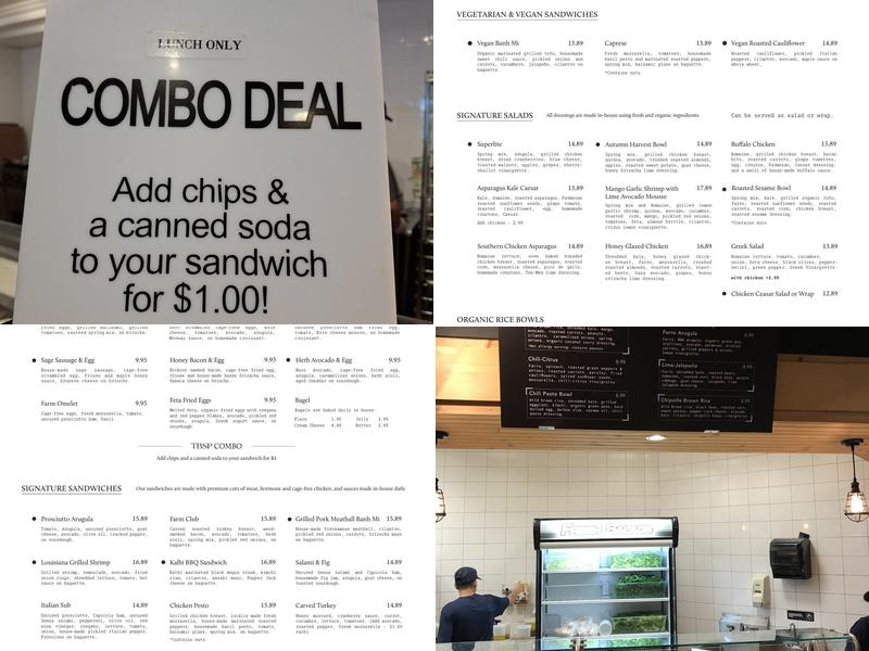 The Best Sandwich Place Menu