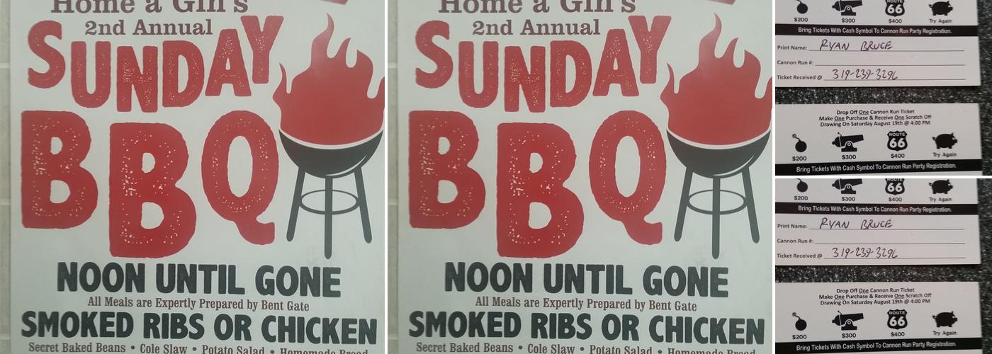 Home-A-Gins Menu
