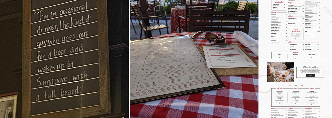 P.J. Clarke’s DC Menu