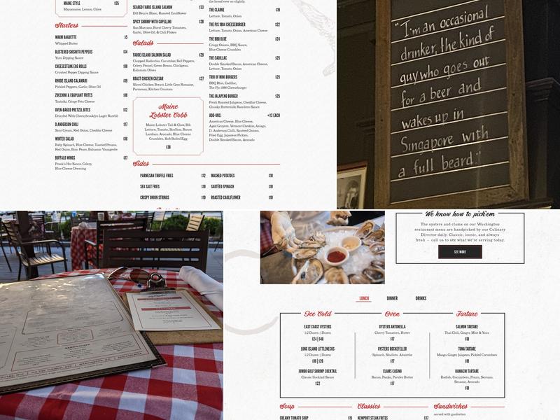 P.J. Clarke’s DC Menu