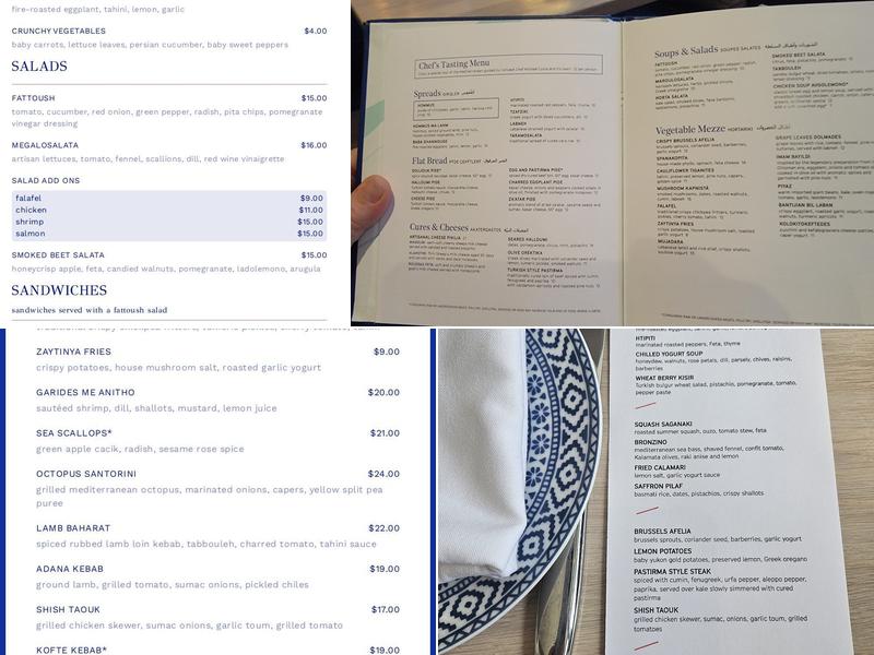 Zaytinya Menu