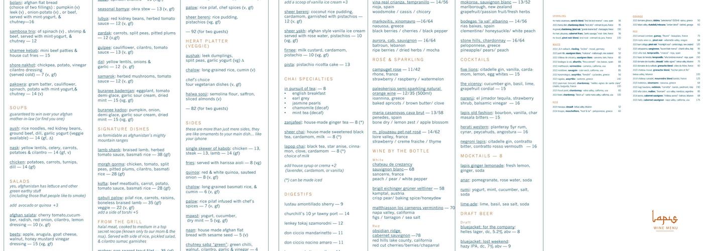 Lapis Menu