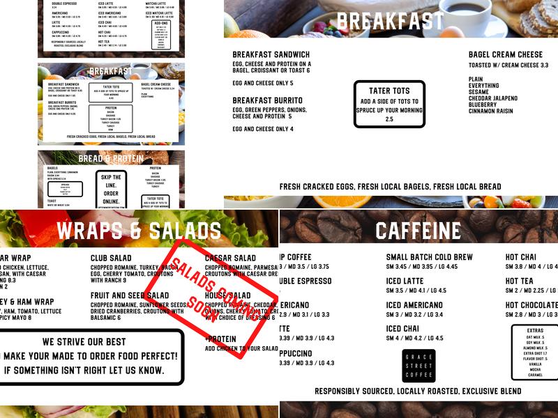 Uptowner Cafe Menu