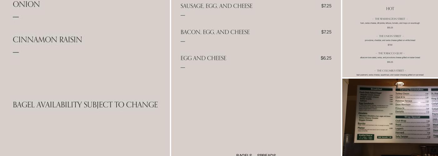 Uptowner Cafe Menu