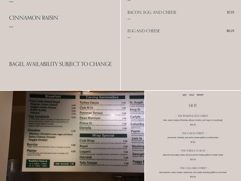Uptowner Cafe Menu
