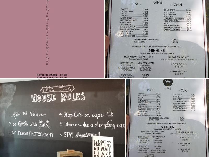 Crumbs & Whiskers | Kitten & Cat Cafe. Menu