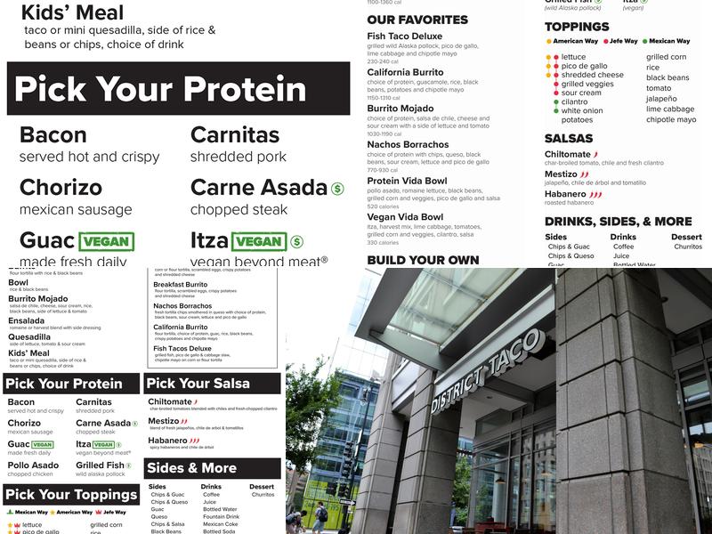 District Taco Menu