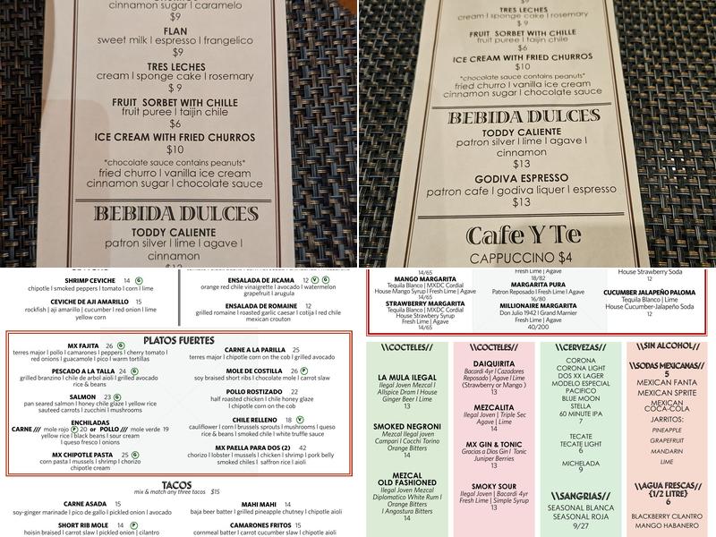 MXDC Cocina Mexicana | By Chef Todd English Menu