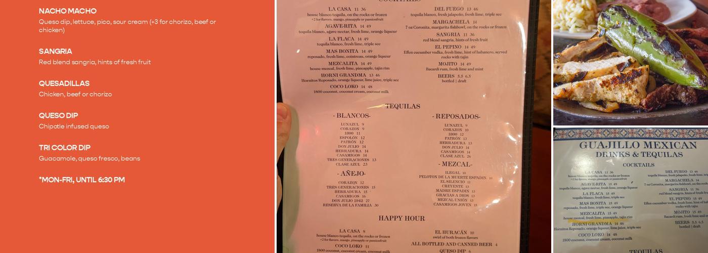 Guajillo Menu