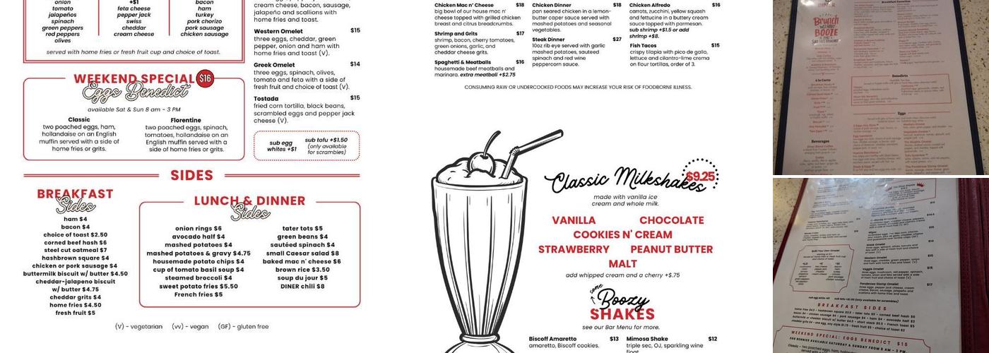 the DINER Menu
