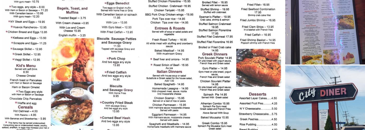 City Diner Menu