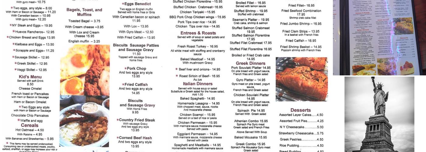 City Diner Menu