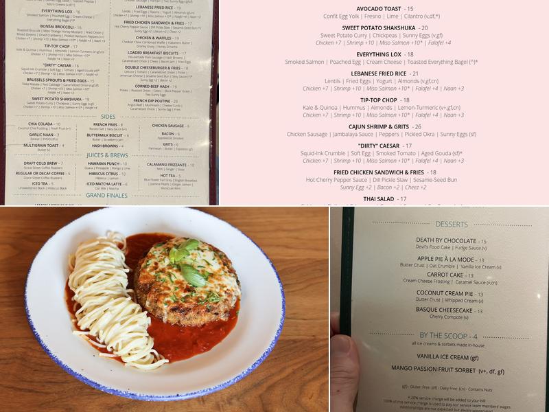 Unconventional Diner Menu