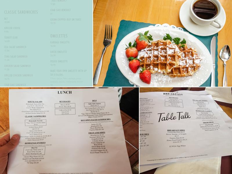 Table Talk Restaurant Menu